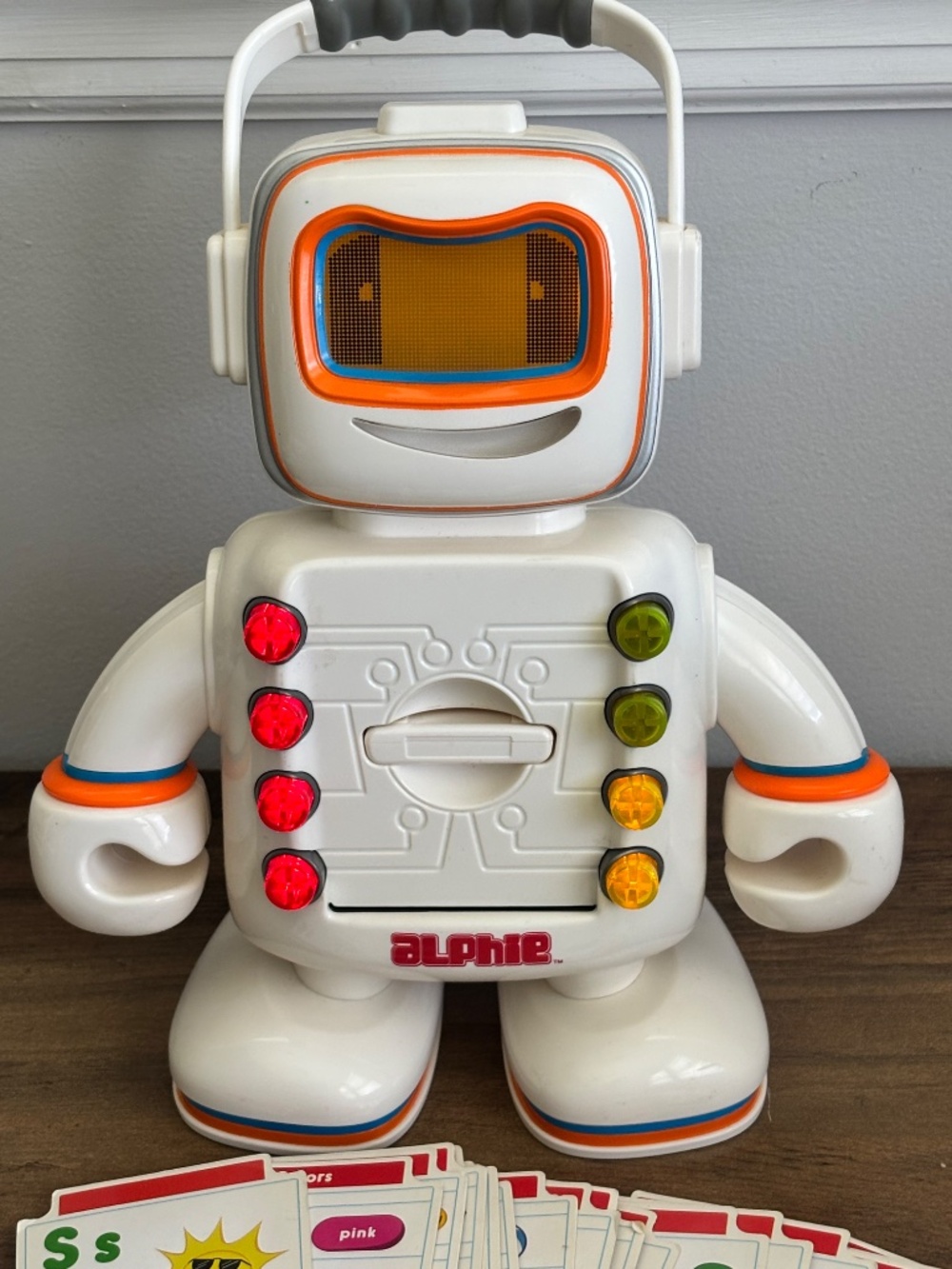 Playskool Alphie Robot Toy Cards & Cartridge 2009 Hasbro Talking Learning WORKS - Picture 3 of 15